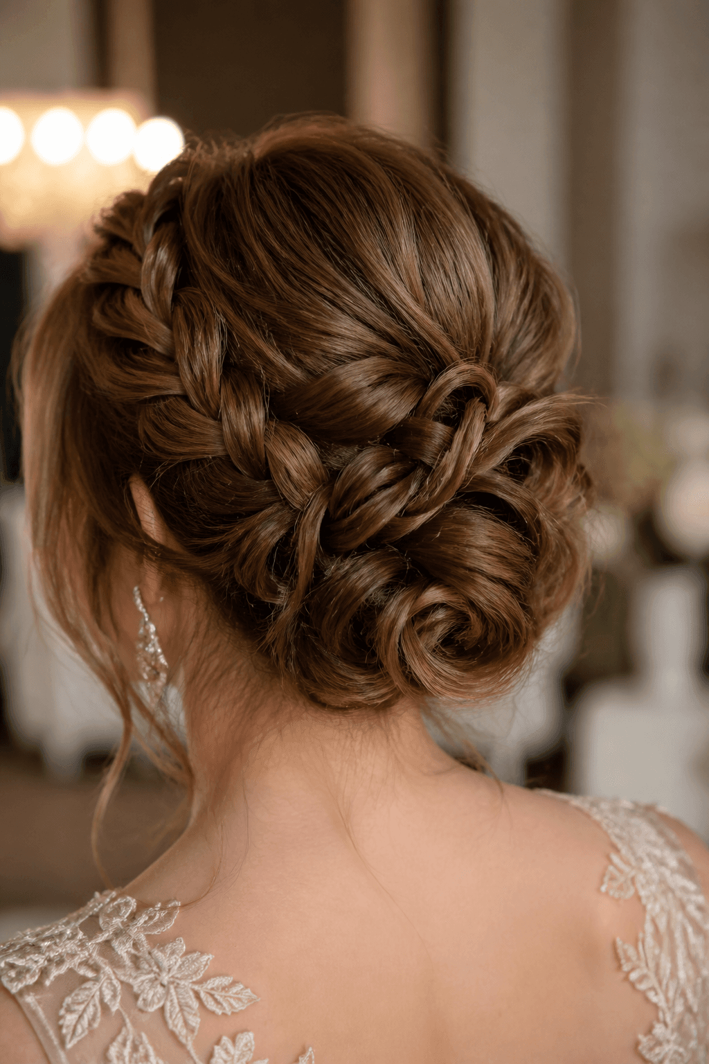 Elegant braided updo for special occasions, Alba Salon, Little Ferry NJ