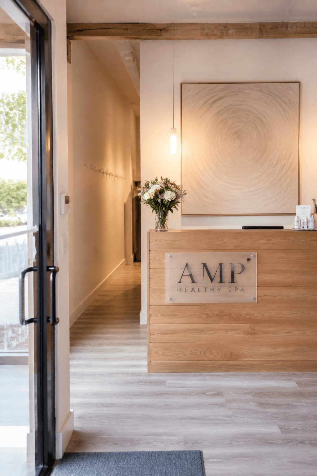 Entrance and reception, AMP Healthy Spa, Little Ferry NJ