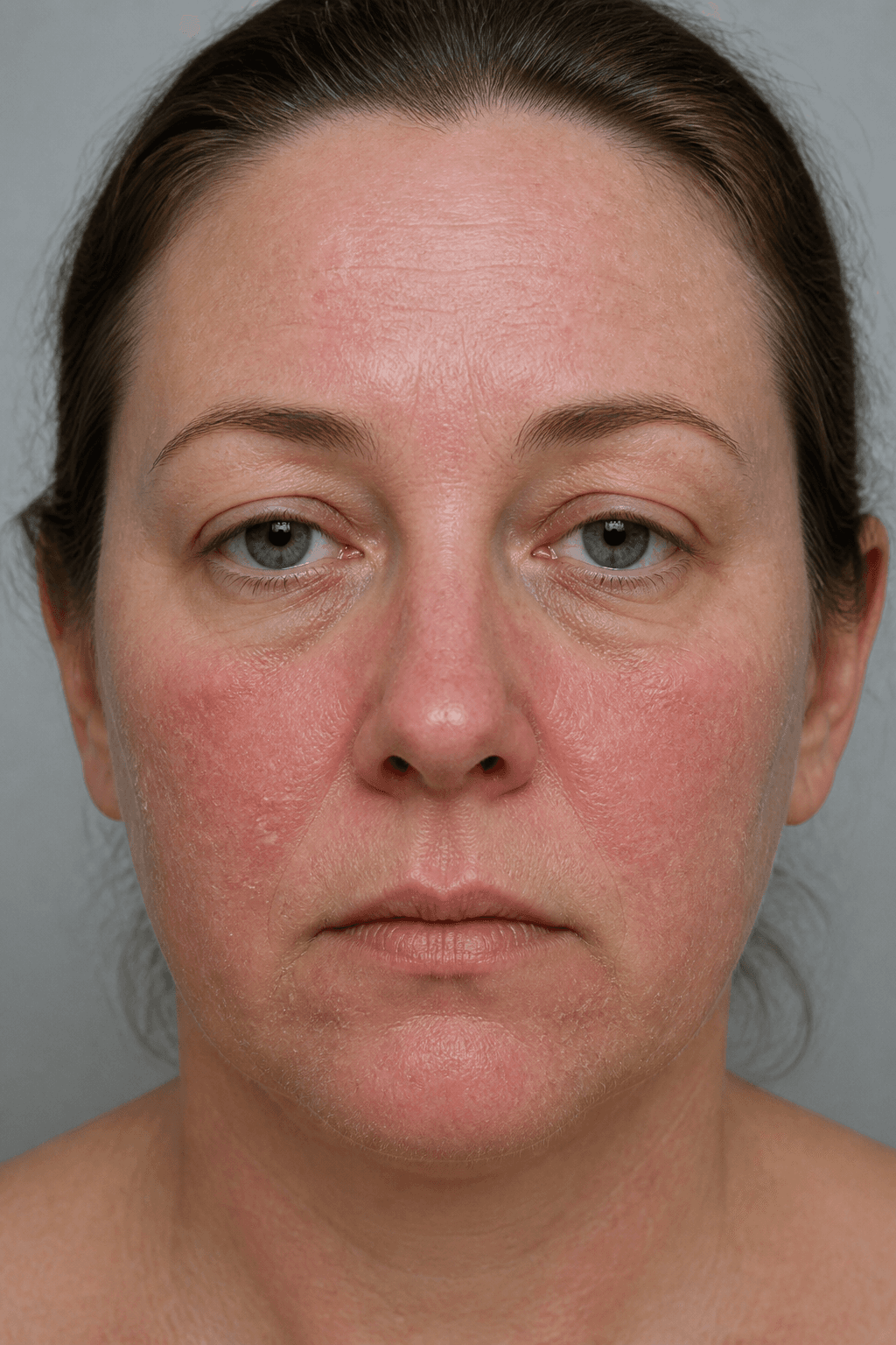 Before facial treatment — illustrative example