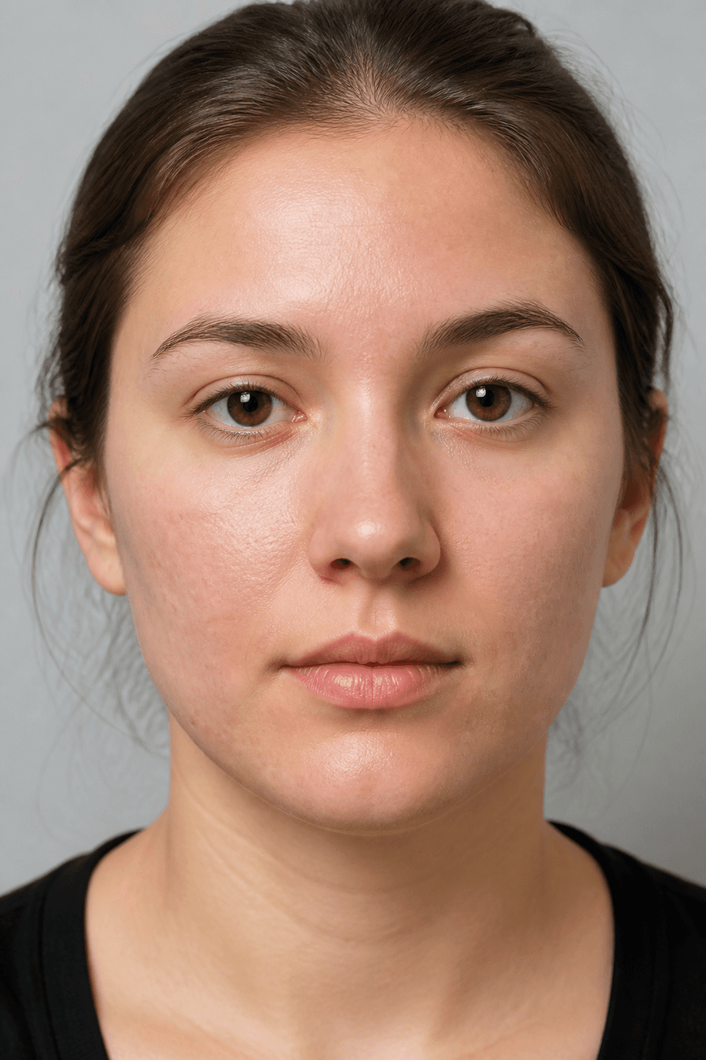 Before microneedling treatment — illustrative example