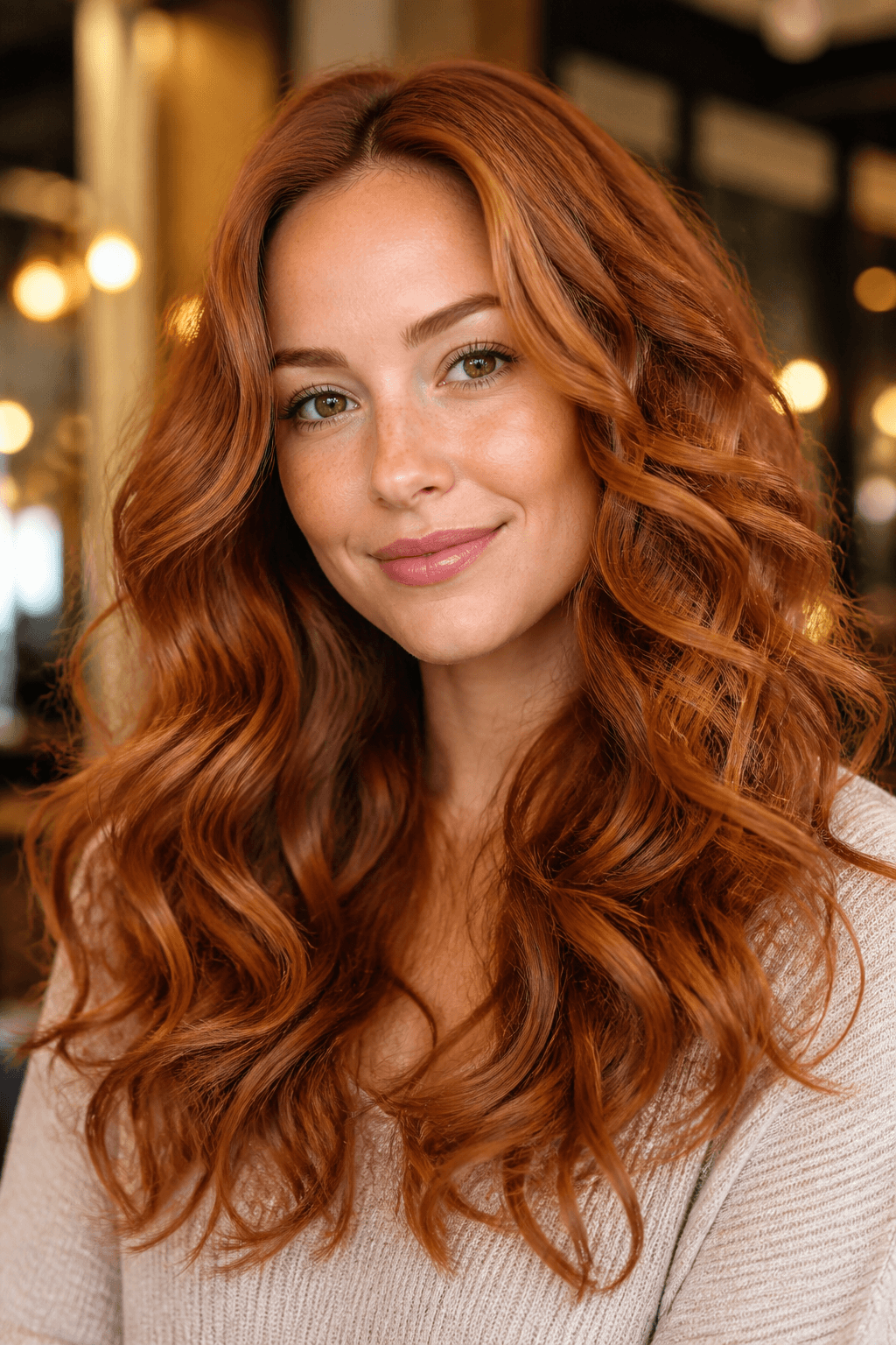 Vibrant copper auburn hair color finish, Beauty And Thingz by Zuri