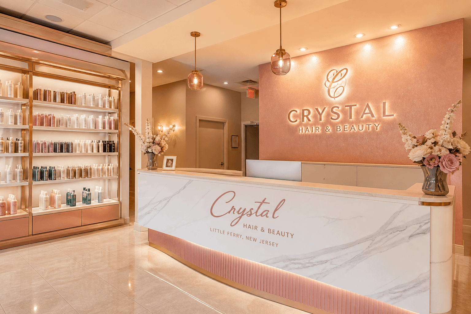 Crystal Hair & Beauty salon website preview
