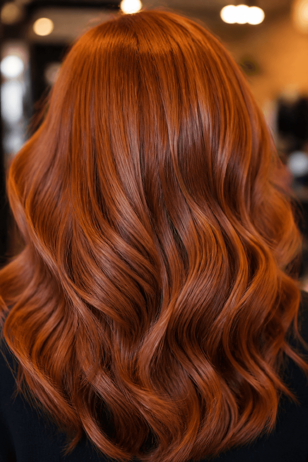 Vibrant copper hair color result at In-Style Hair&Nail, Little Ferry NJ