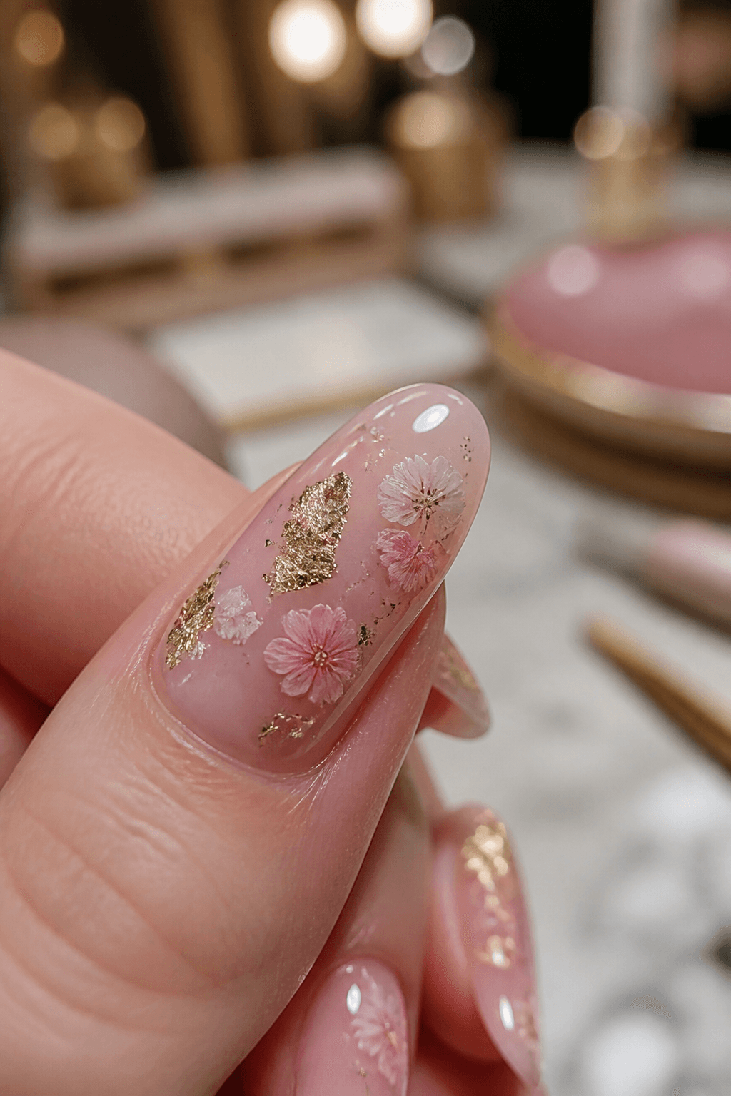 Detailed nail art design at In-Style Hair&Nail, Little Ferry NJ
