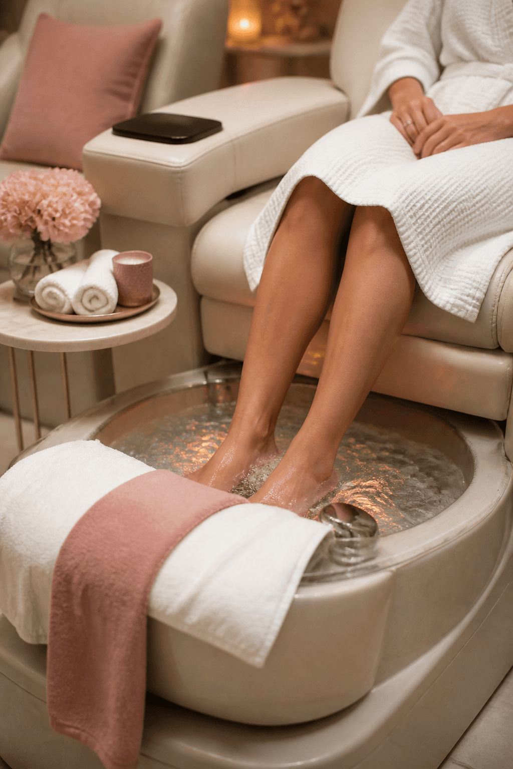 Relaxing pedicure spa chair at In-Style Hair&Nail, Little Ferry NJ