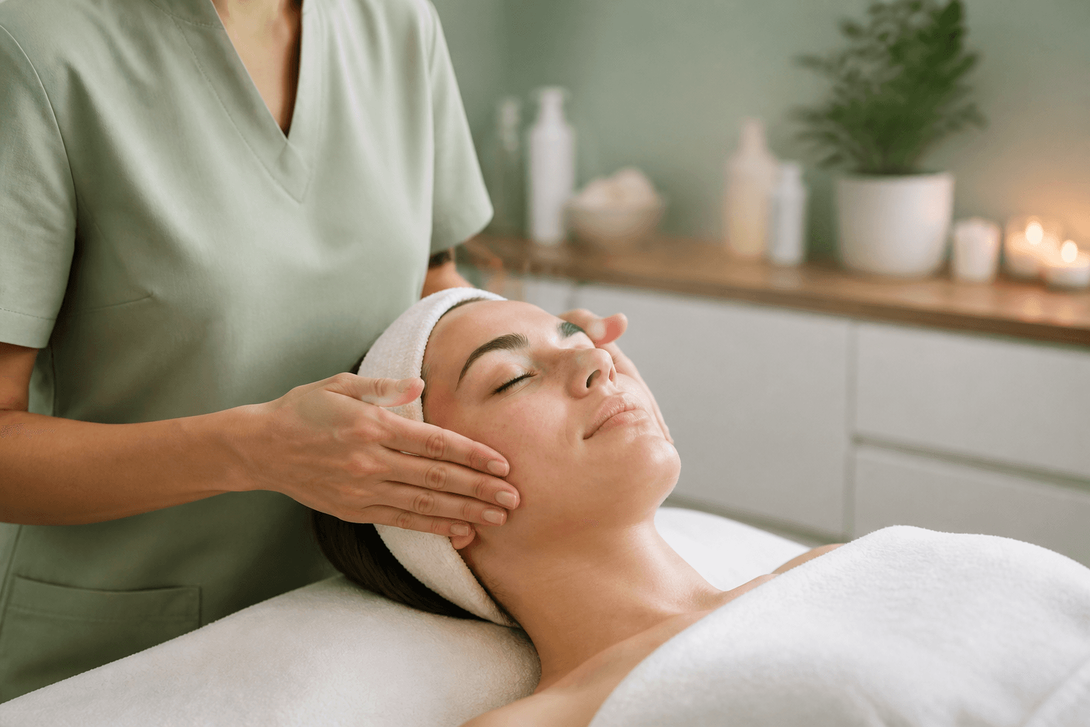 Calm skincare treatment atmosphere at Rolf91 Skincare Center in Little Ferry, NJ